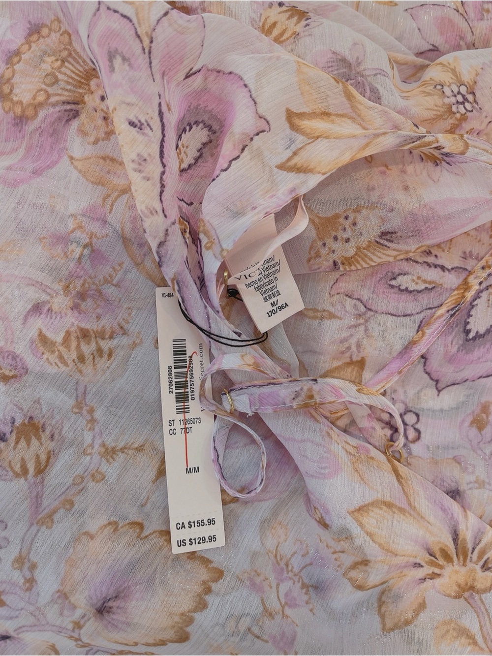 New Victoria’s Secret Paisley Floral Layered Long Dress Blossom size Medium - Picture 5 of 7